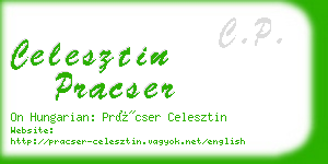 celesztin pracser business card